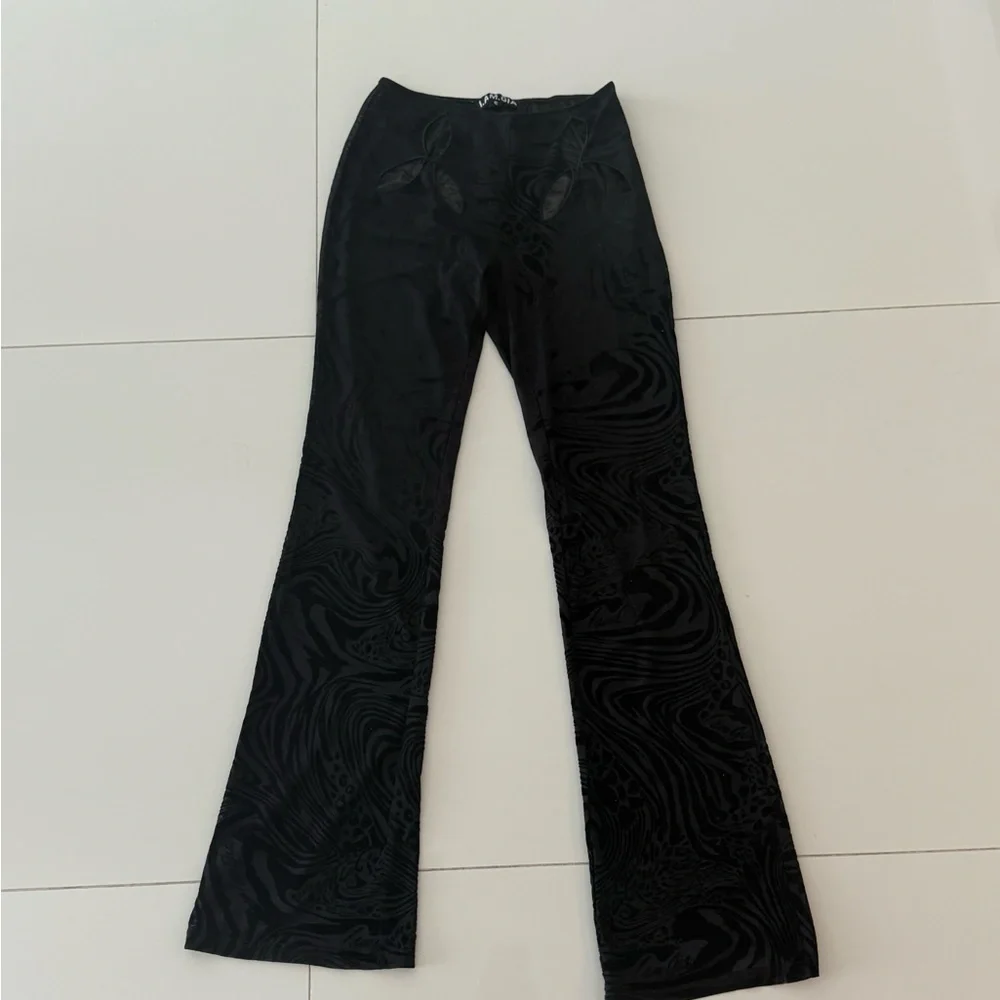 I.AM.GIA Black Sheer Pants - Picture 3 of 5